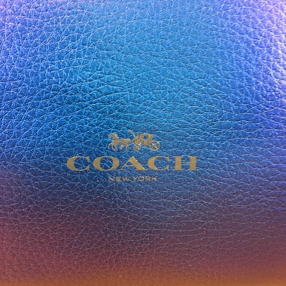 Coach Hologram Iridescent Blue Derby Tote Bag NWT - Picture 6 of 8